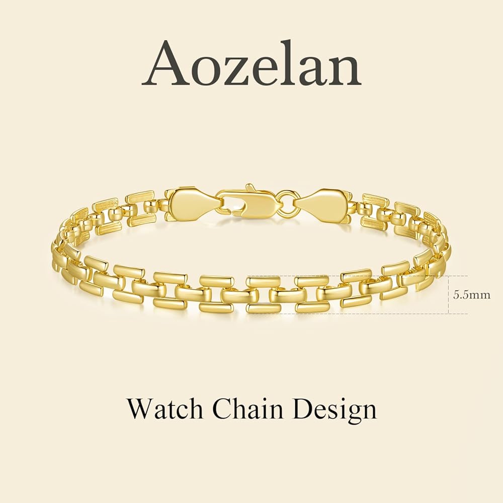 Amazon.com: AOZELAN Gold Bracelet 14k Gold Bracelets for